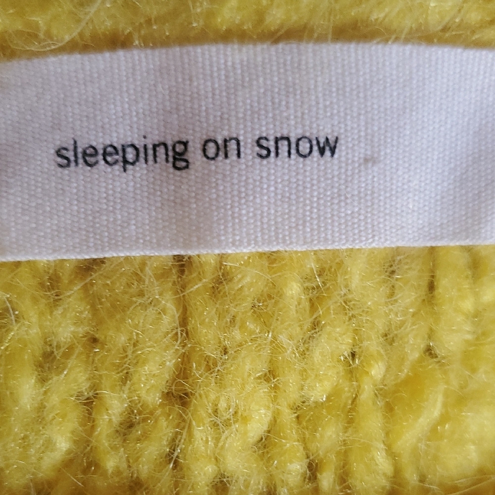Sleeping On Snow Sunny Yellow Women's Knit Sweater - Picture 8 of 15
